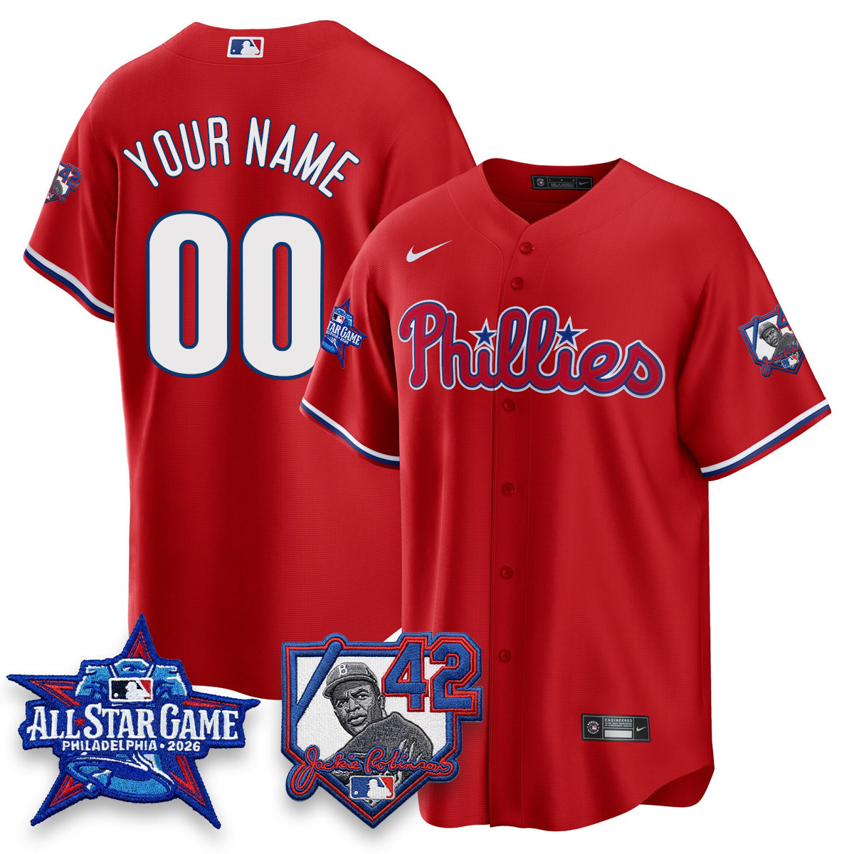 PHI 2026 Jackie Robinson New Era - All Star Game Vapor Limited Custom Jersey - All Stitched