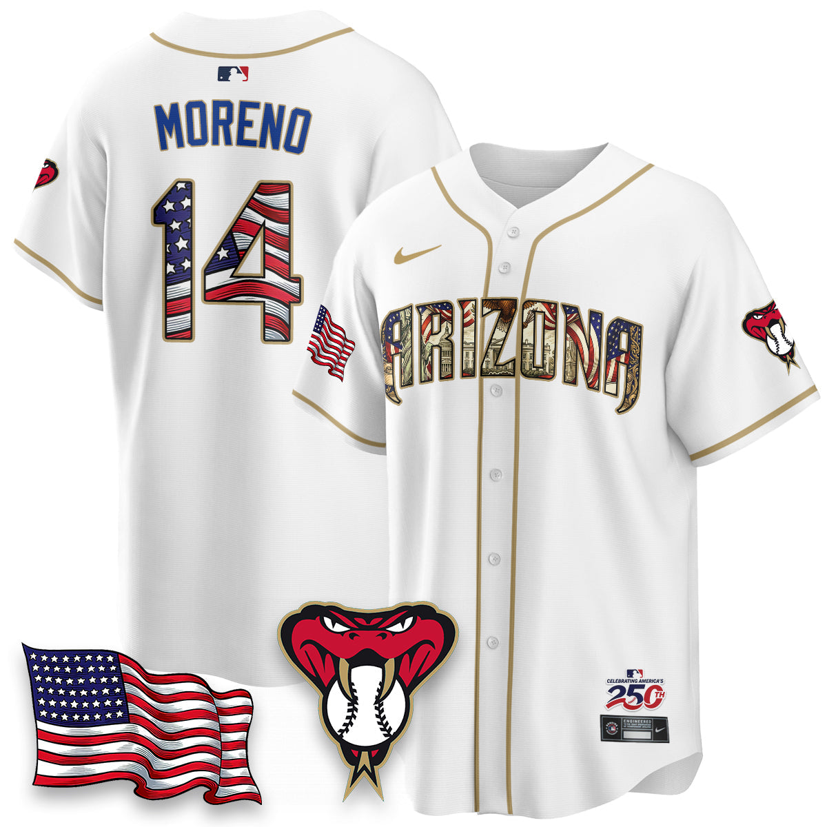 ARI 2026 Independence Day USA Vapor Limited Jersey - Stitched