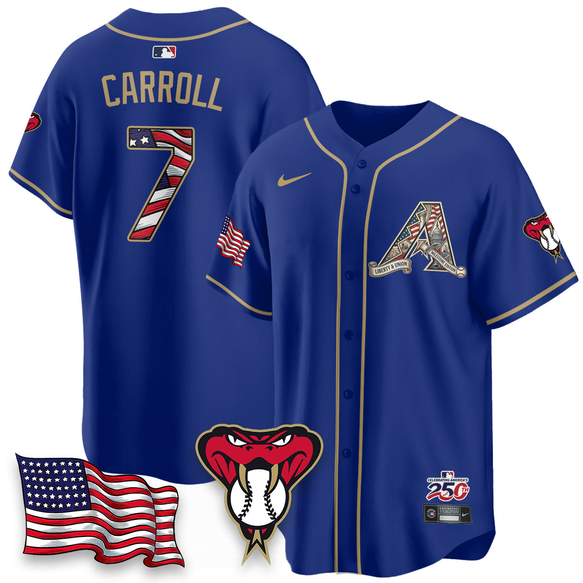 ARI 2026 Independence Day USA Vapor Limited Jersey - Stitched