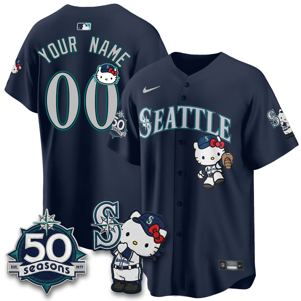 SEA x Meow KT Night Limited Custom Jersey - All Stitched V2