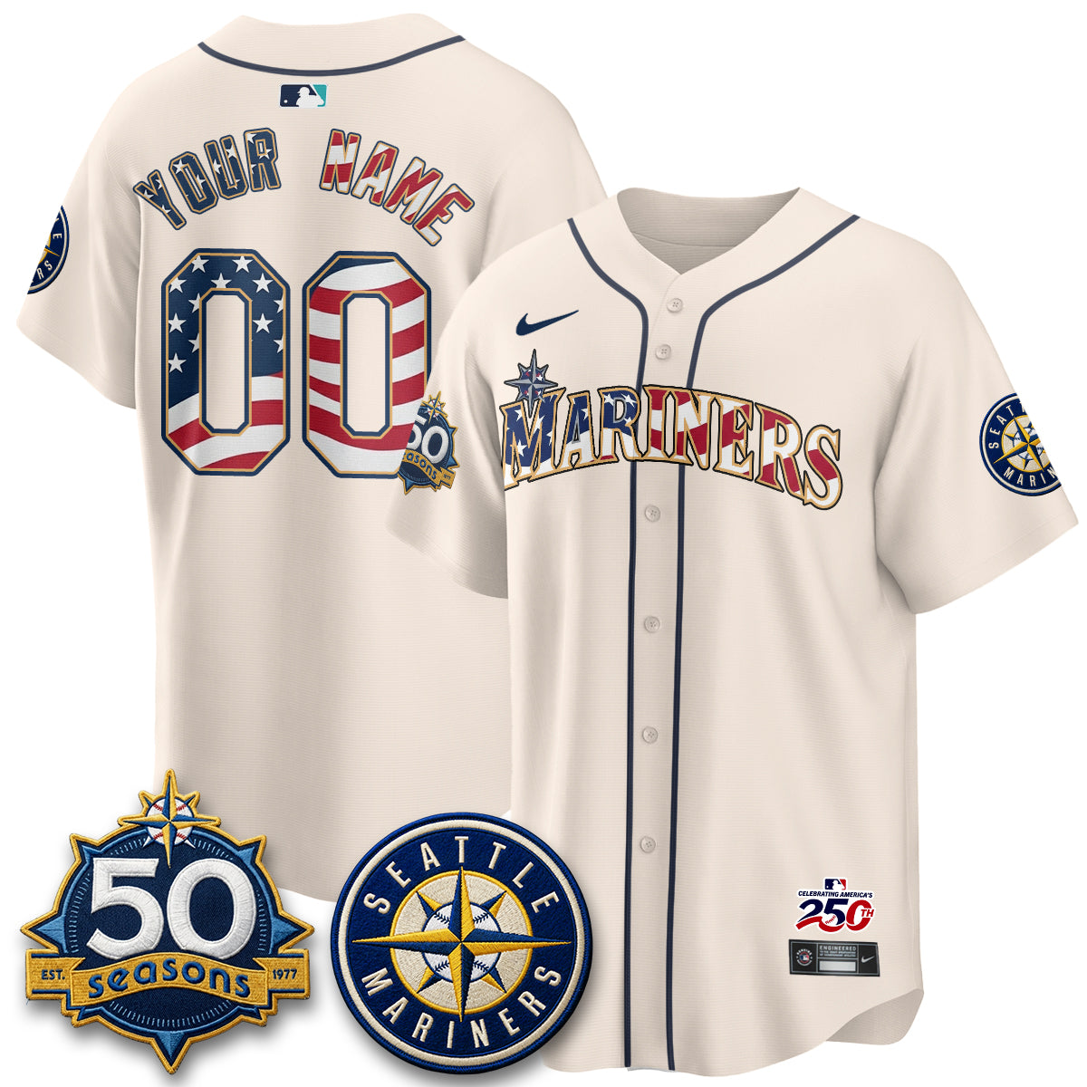 SEA Americana 2026 Vapor Limited Custom Jersey - Stitched
