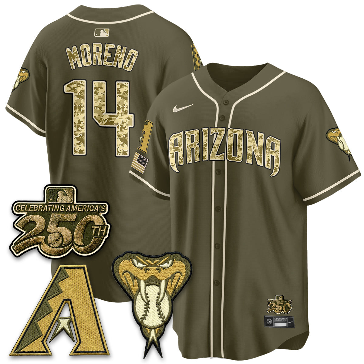 ARI Salute to Service 2026 Vapor Premier Limited Jersey - All Stitched
