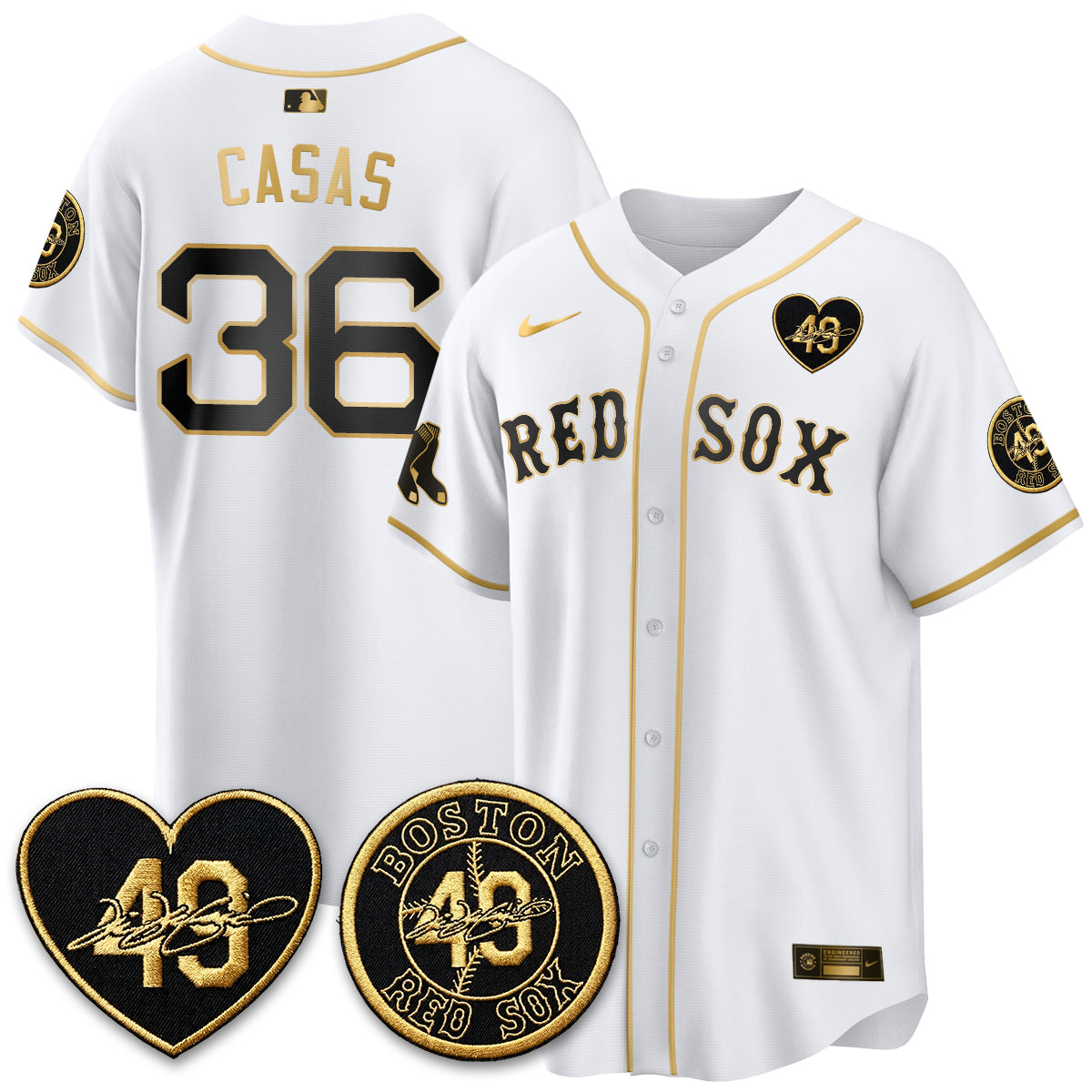 BOS Tim Wakefield Memorial Patch Vaper Premier Limited Jersey - Stitched