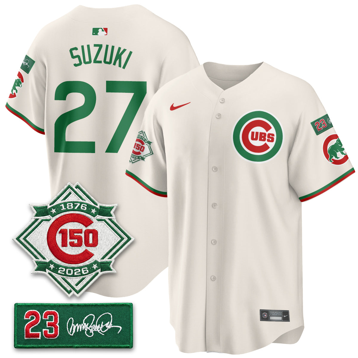 CHC Limited Mexico Jersey - 150th Anniversary + Ryne Sandberg Tribute Patch All Stitched