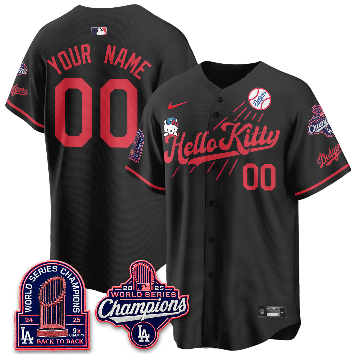 LAD x Hello Kitty Night 2026 Vapor Custom Jersey - All Stitched - V3