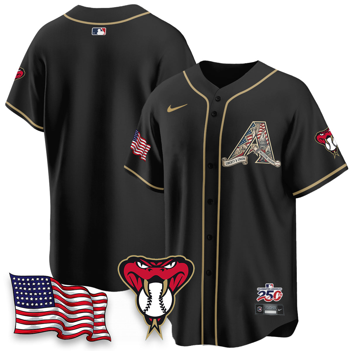 ARI 2026 Independence Day USA Vapor Limited Jersey - Stitched