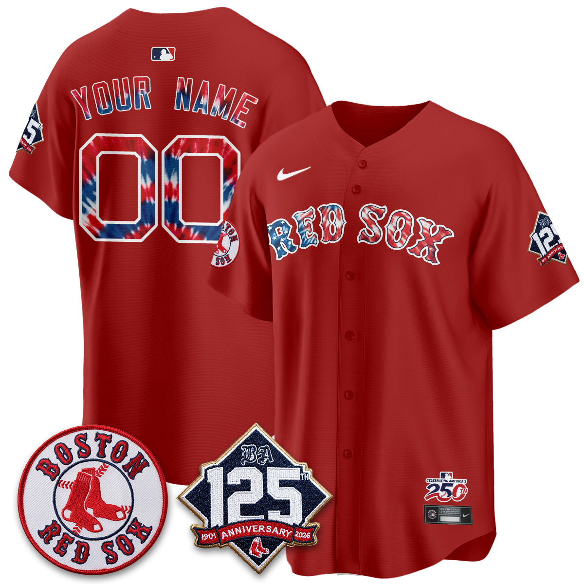 BOS Americana 2026 Vapor Limited Custom Jersey - Stitched