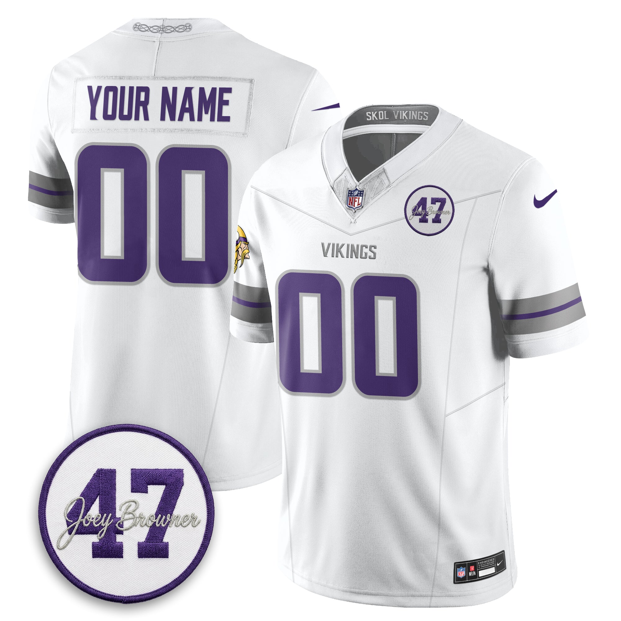 MIN Joey Browner Thank You For Memories - 1960 – 2026 Football Vapor Limited Custom Jersey - All Stitched
