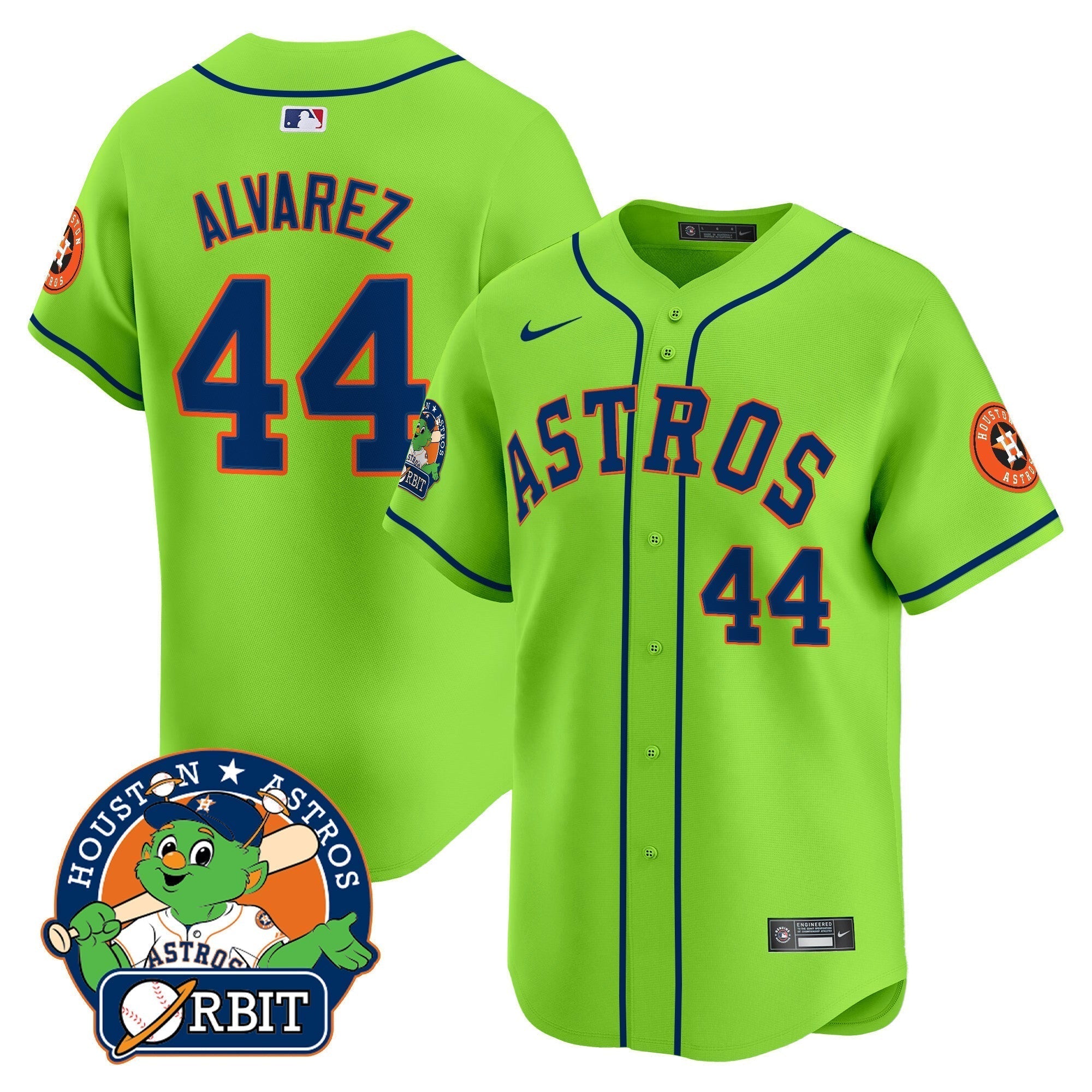 Astros Orbit Patch Vapor Premier Limited Jersey V2 - All Stitched
