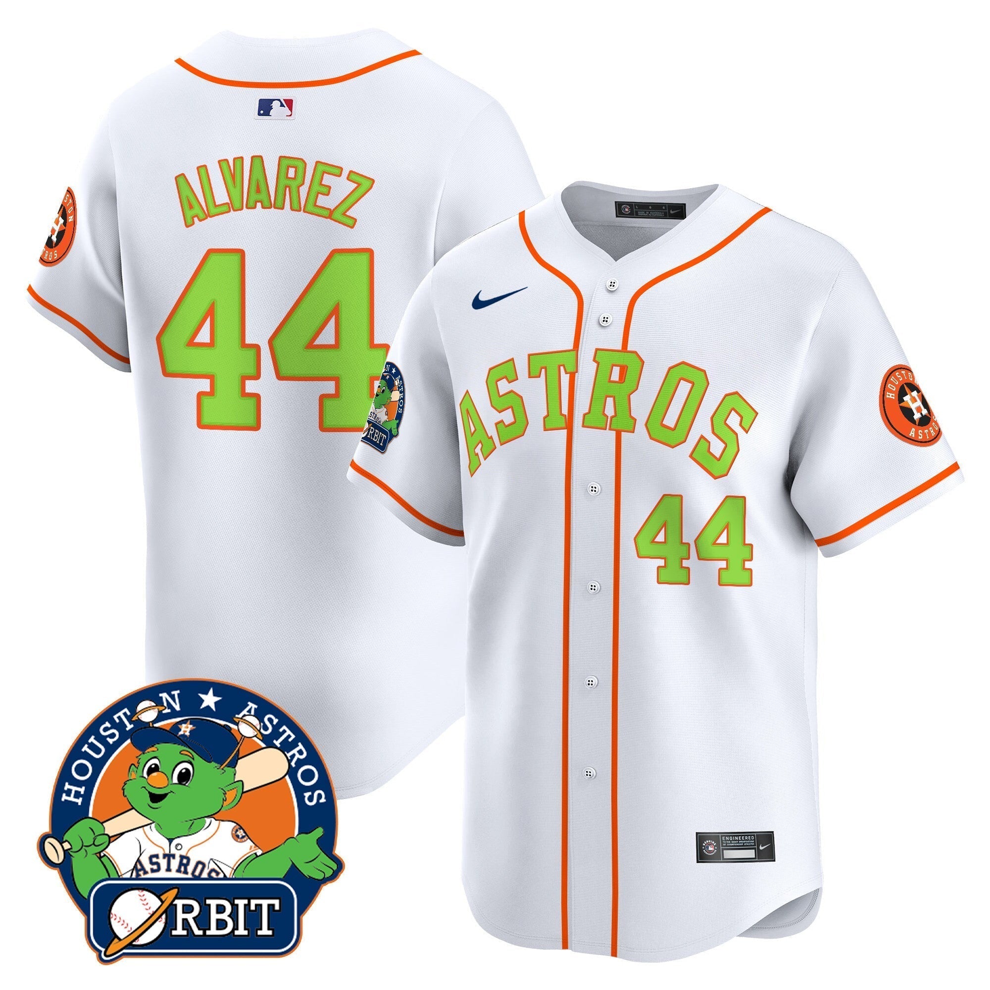 Astros Orbit Patch Vapor Premier Limited Jersey V2 - All Stitched