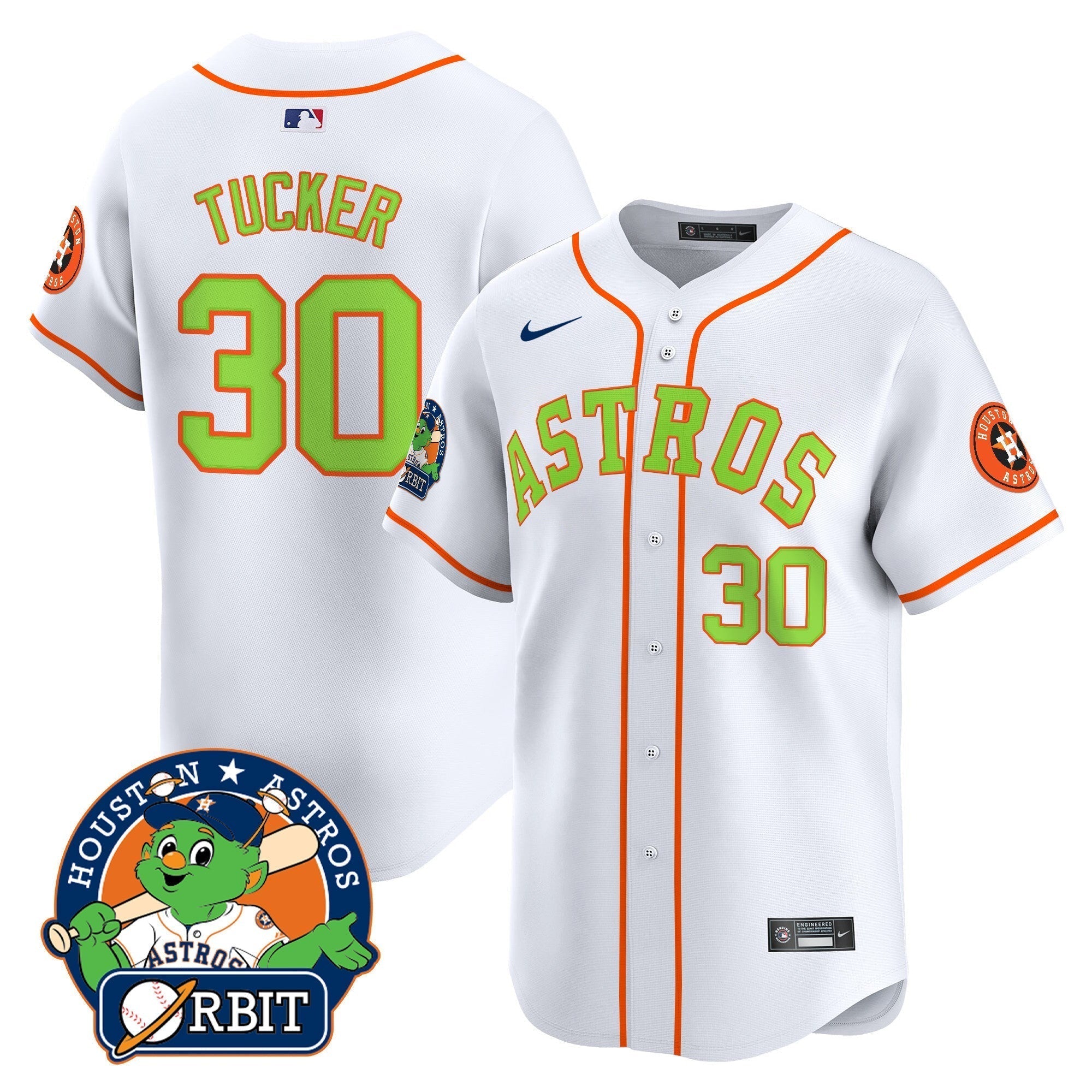Astros Orbit Patch Vapor Premier Limited Jersey V2 - All Stitched