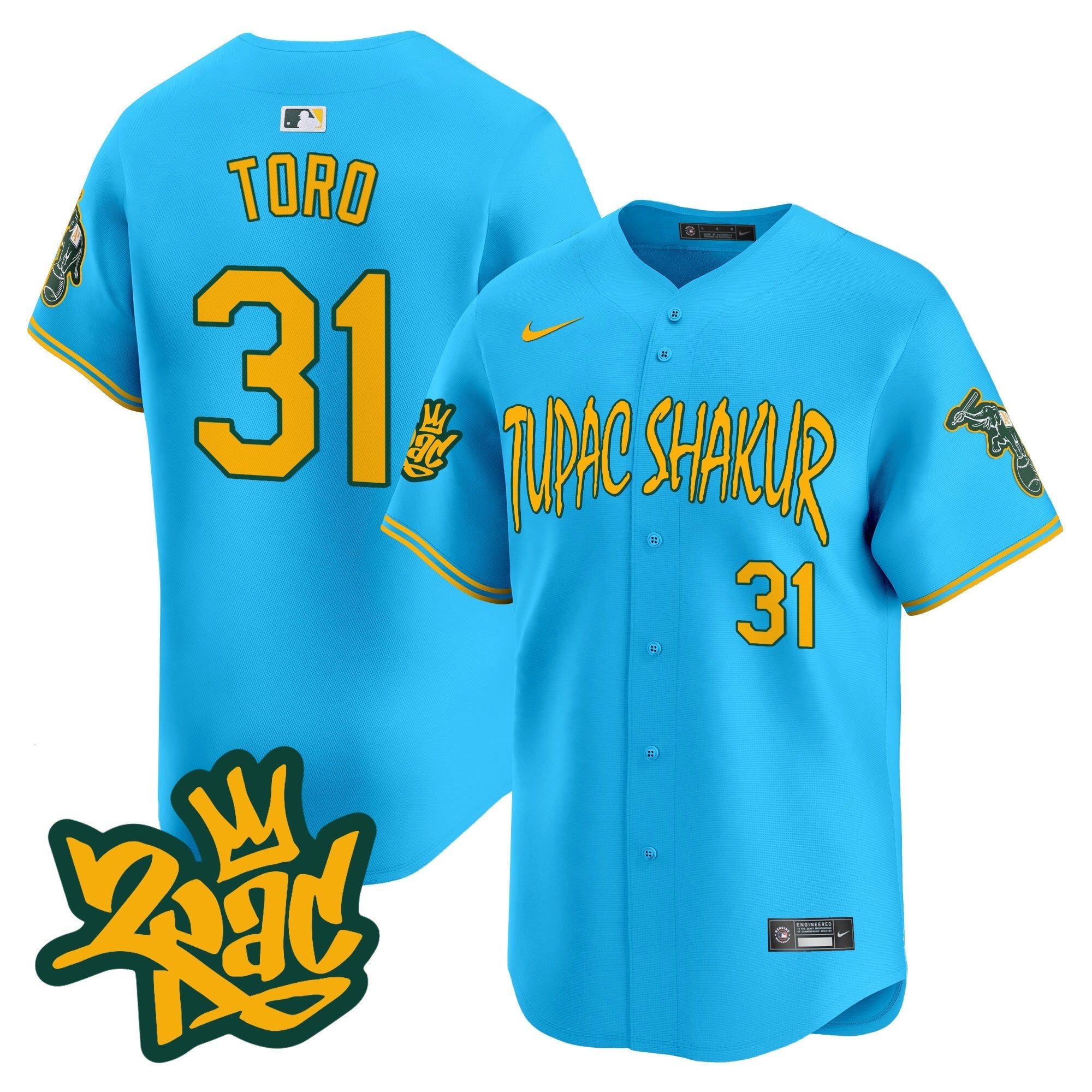 OAK Tupac Shakur Vapor Premier Limited Jersey - Stitched
