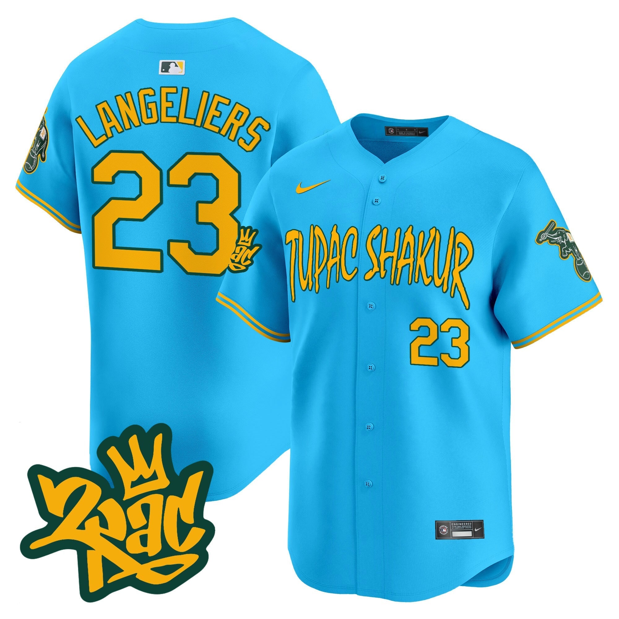 OAK Tupac Shakur Vapor Premier Limited Jersey - Stitched
