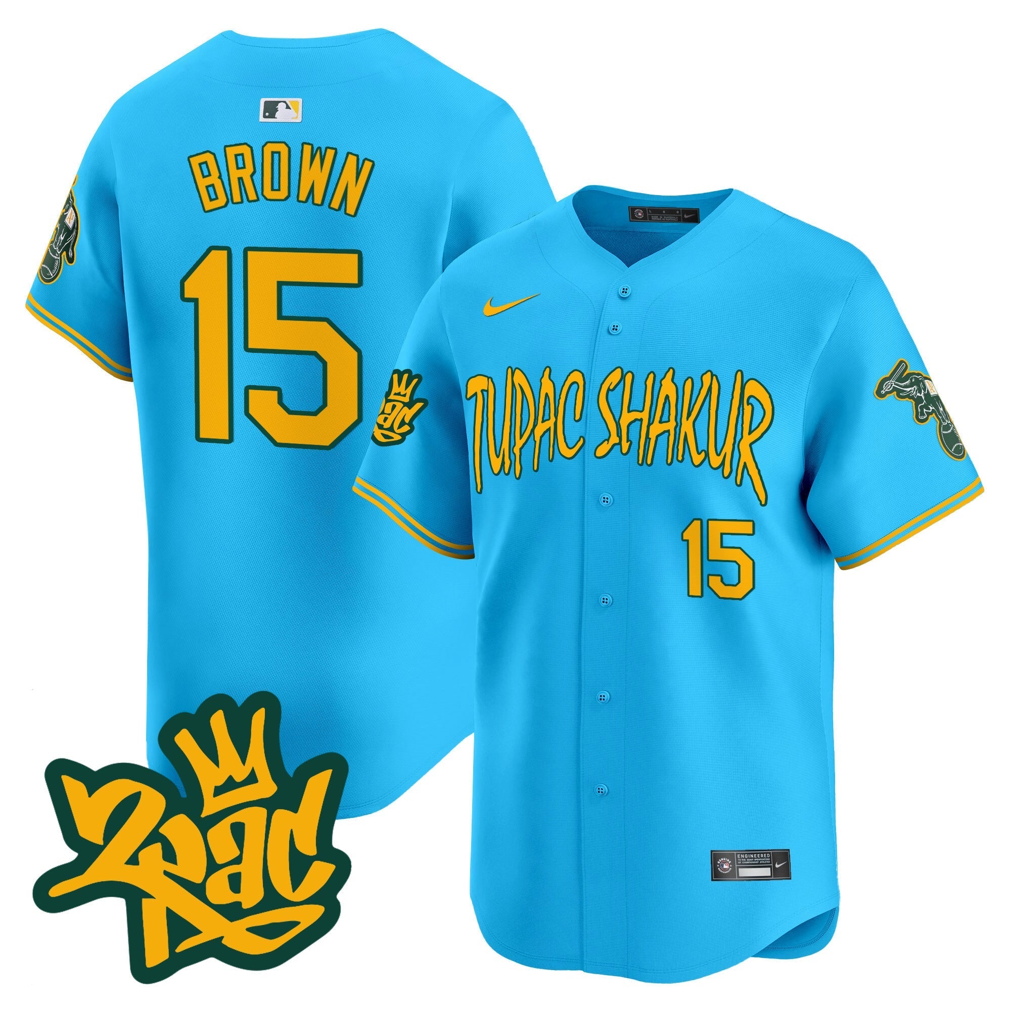 OAK Tupac Shakur Vapor Premier Limited Jersey - Stitched