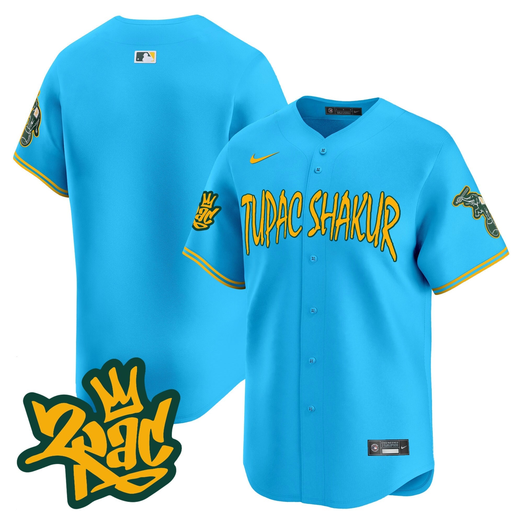 OAK Tupac Shakur Vapor Premier Limited Jersey - Stitched