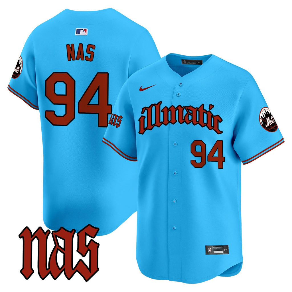 Mets Nas Illmatic Vapor Premier Limited Jersey - Stitched