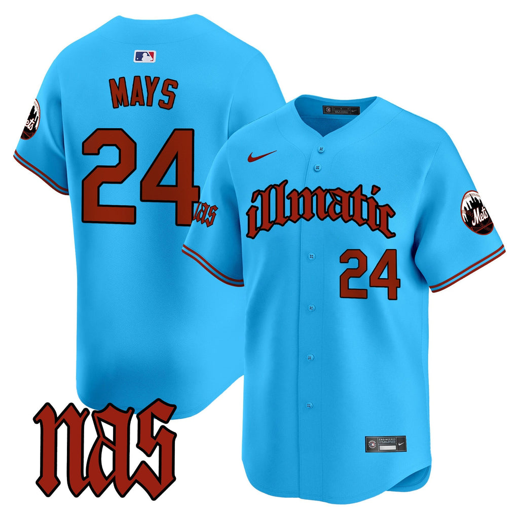 Mets Nas Illmatic Vapor Premier Limited Jersey - Stitched