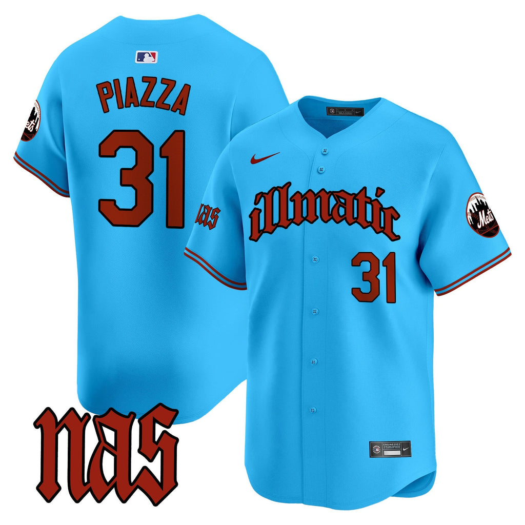Mets Nas Illmatic Vapor Premier Limited Jersey - Stitched