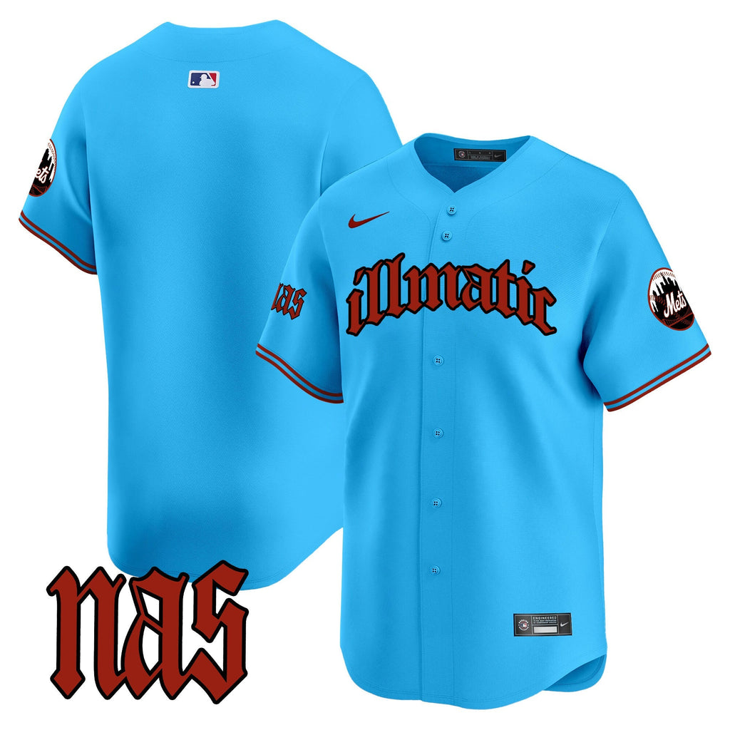 Mets Nas Illmatic Vapor Premier Limited Jersey - Stitched