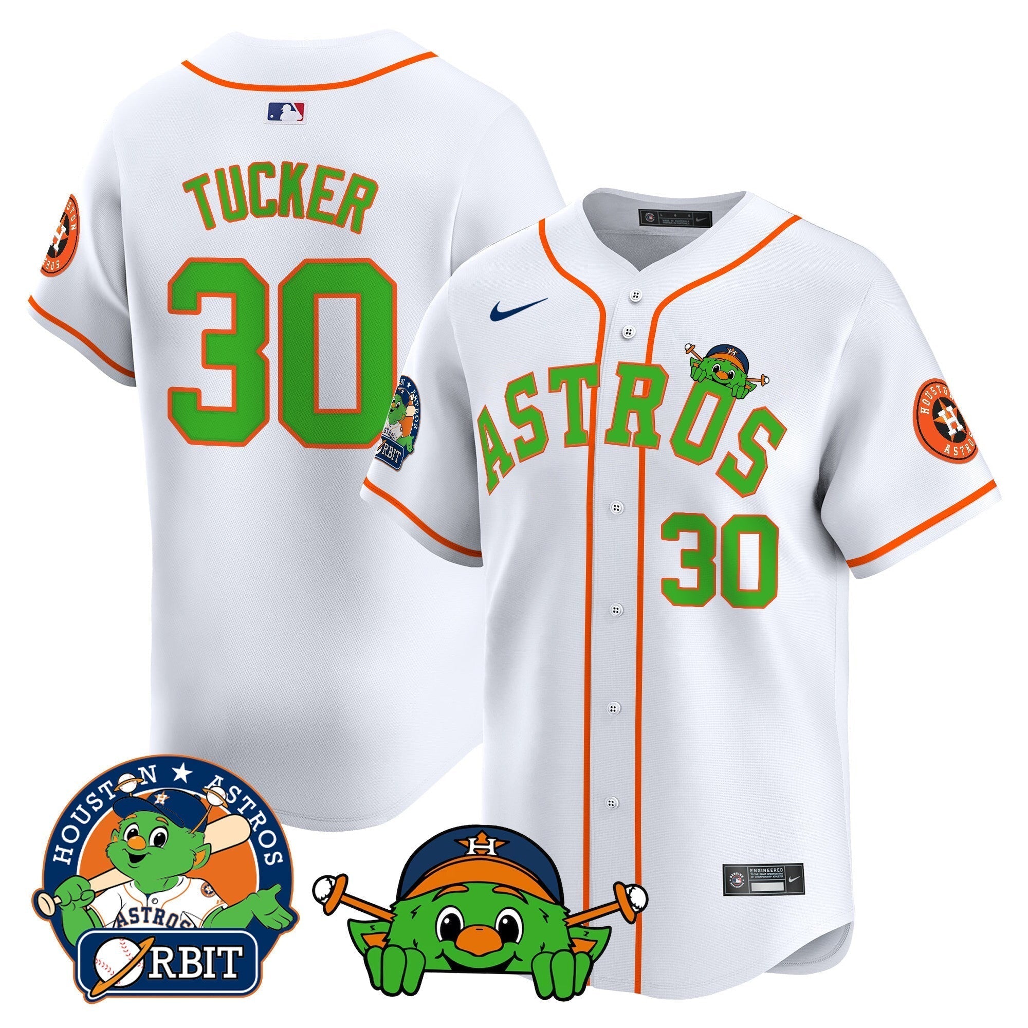 Astros Orbit Patch Vapor Premier Limited Jersey V3 - All Stitched