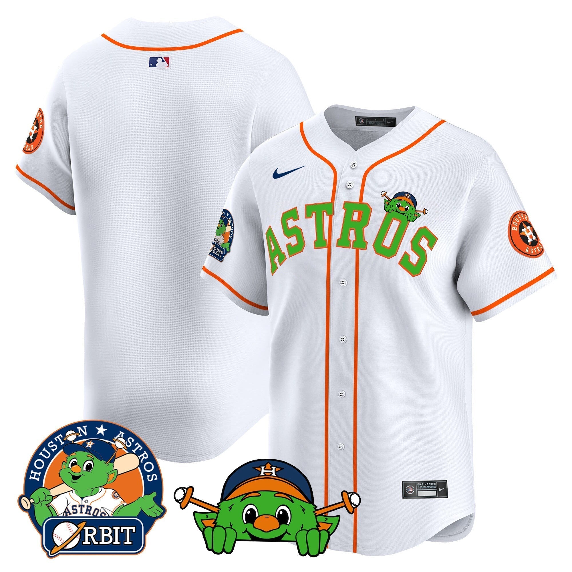 Astros Orbit Patch Vapor Premier Limited Jersey V3 - All Stitched