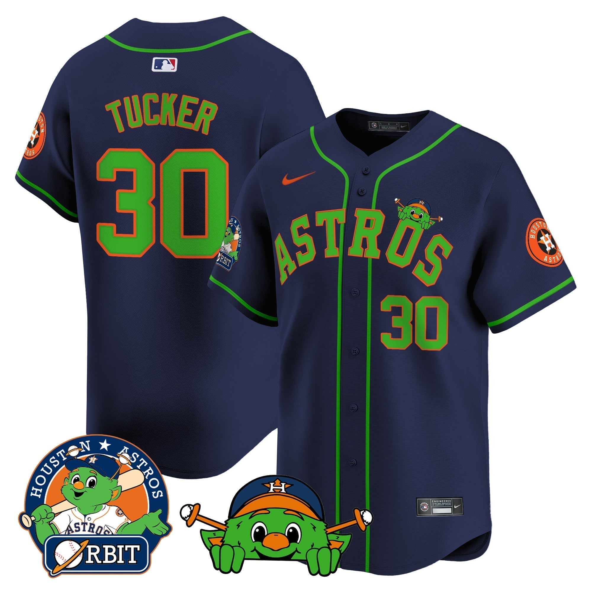 Astros Orbit Patch Vapor Premier Limited Jersey V3 - All Stitched