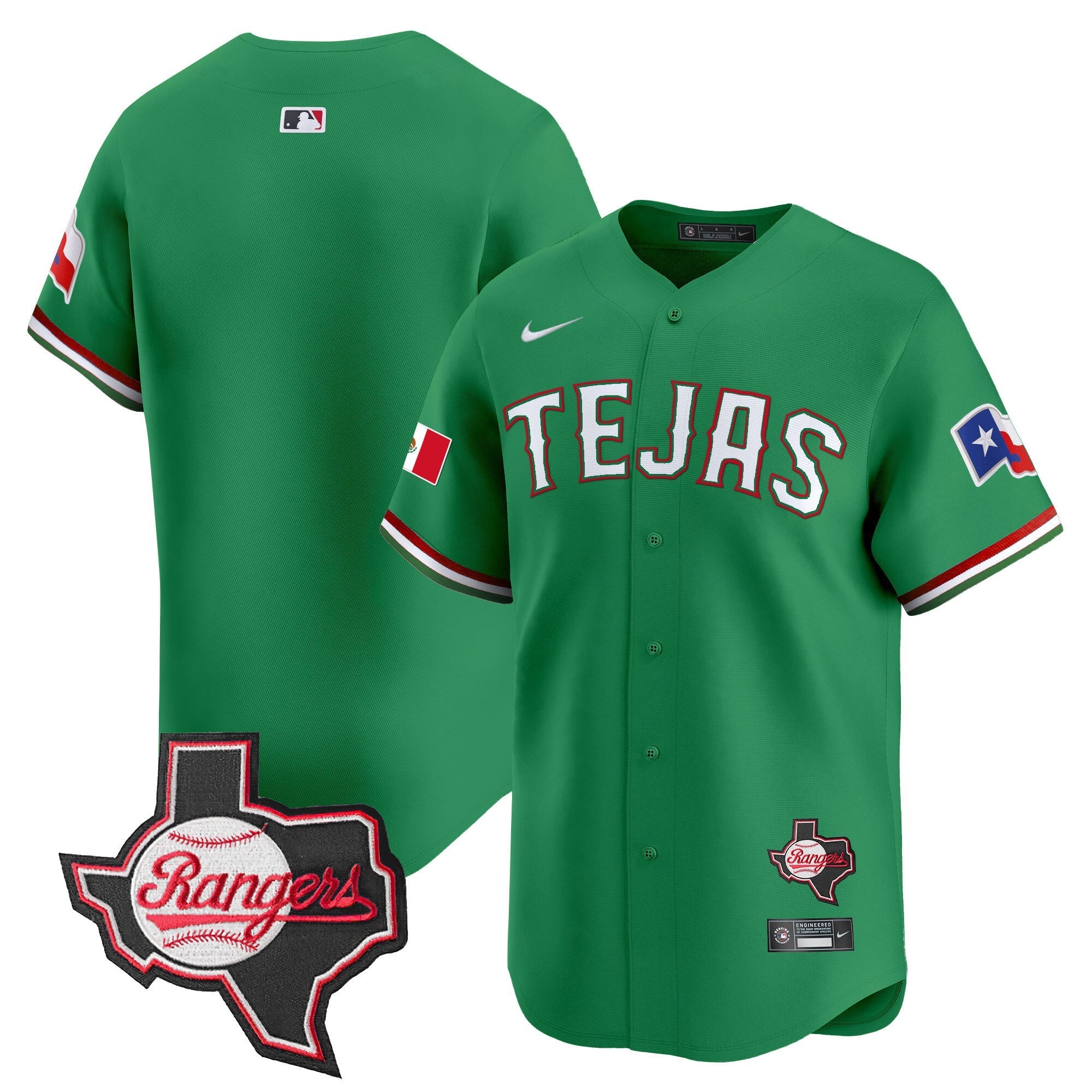 TEX Mexico Texas Patch Vapor Premier Limited Jersey - Stitched