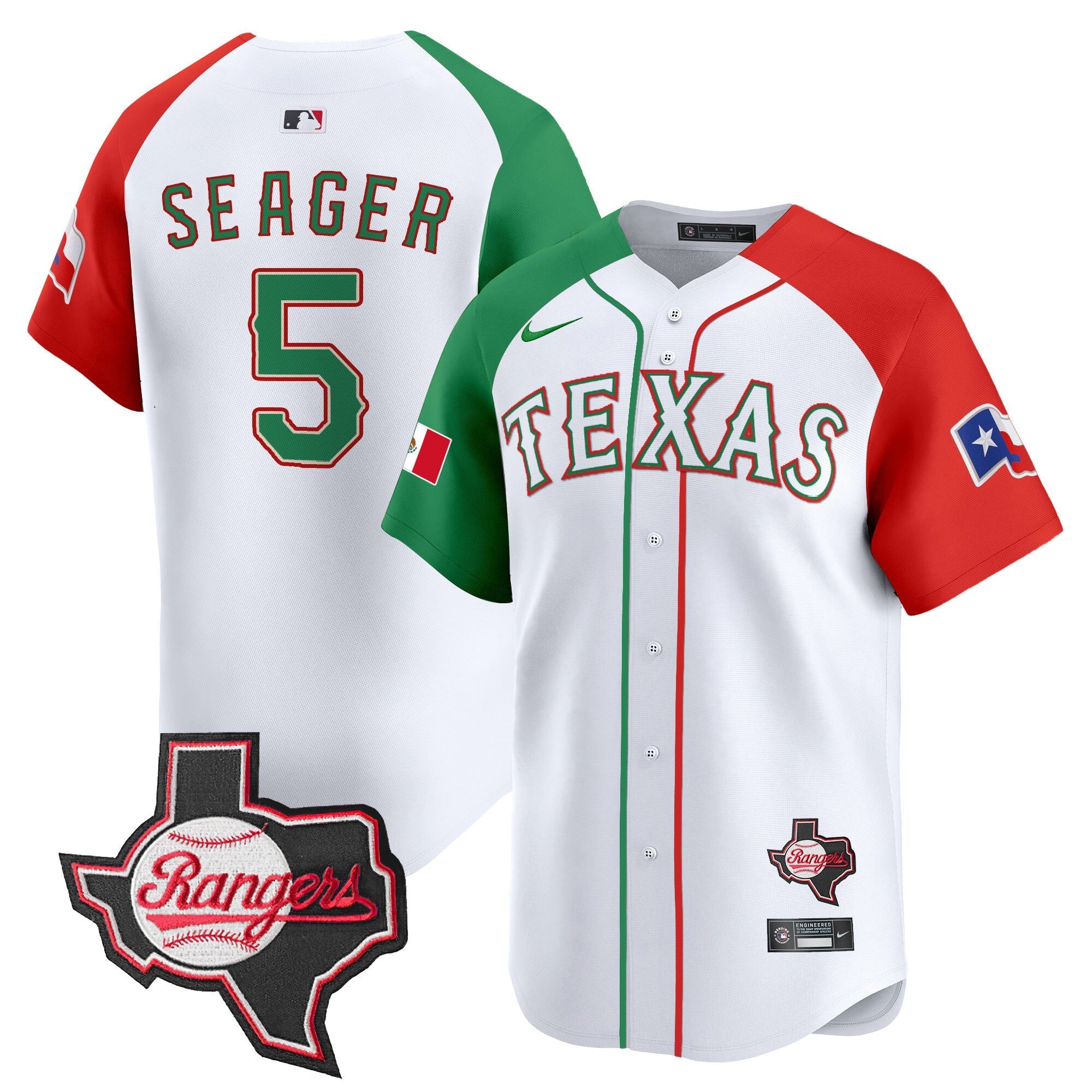 TEX Mexico Texas Patch Vapor Premier Limited Jersey - Stitched