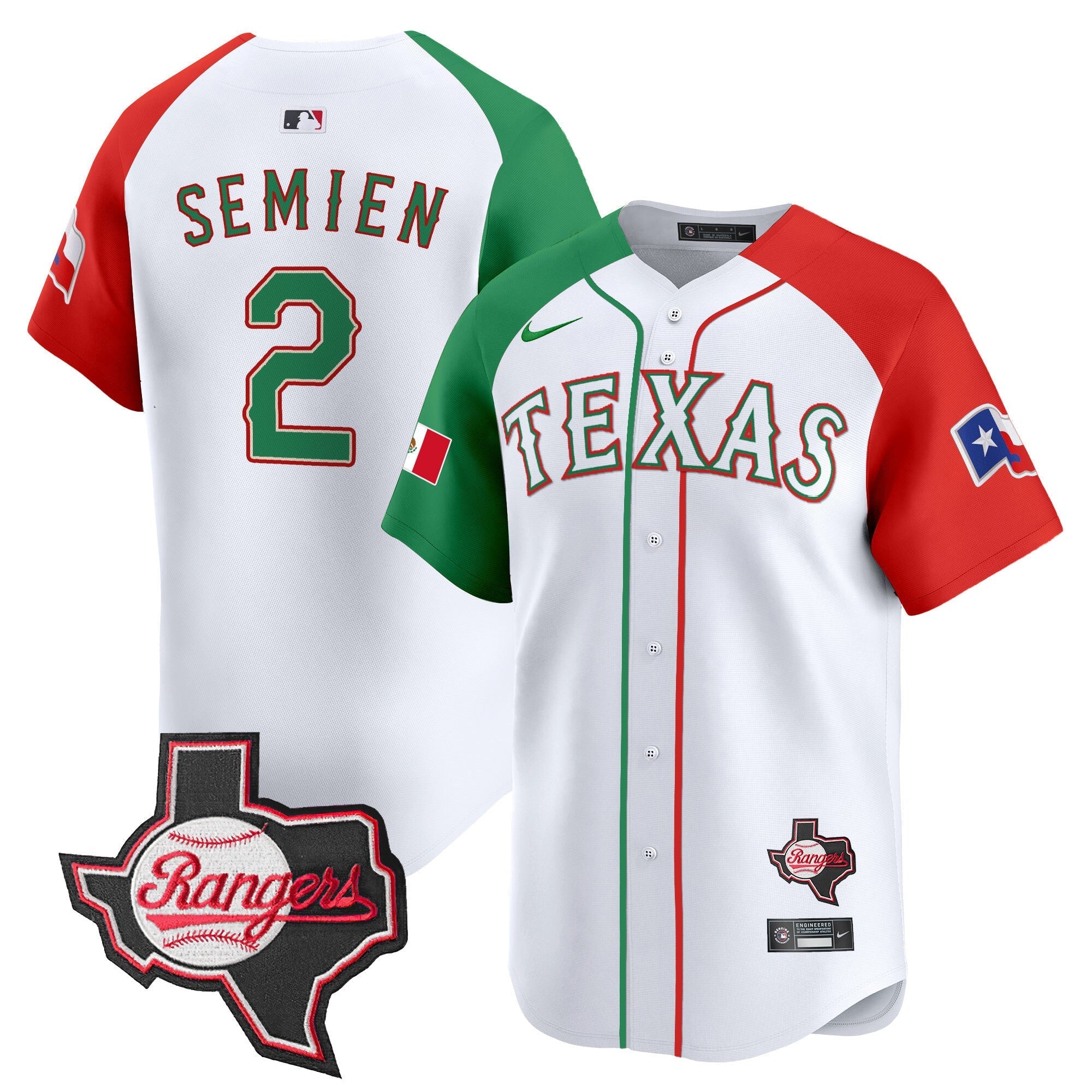 TEX Mexico Texas Patch Vapor Premier Limited Jersey - Stitched