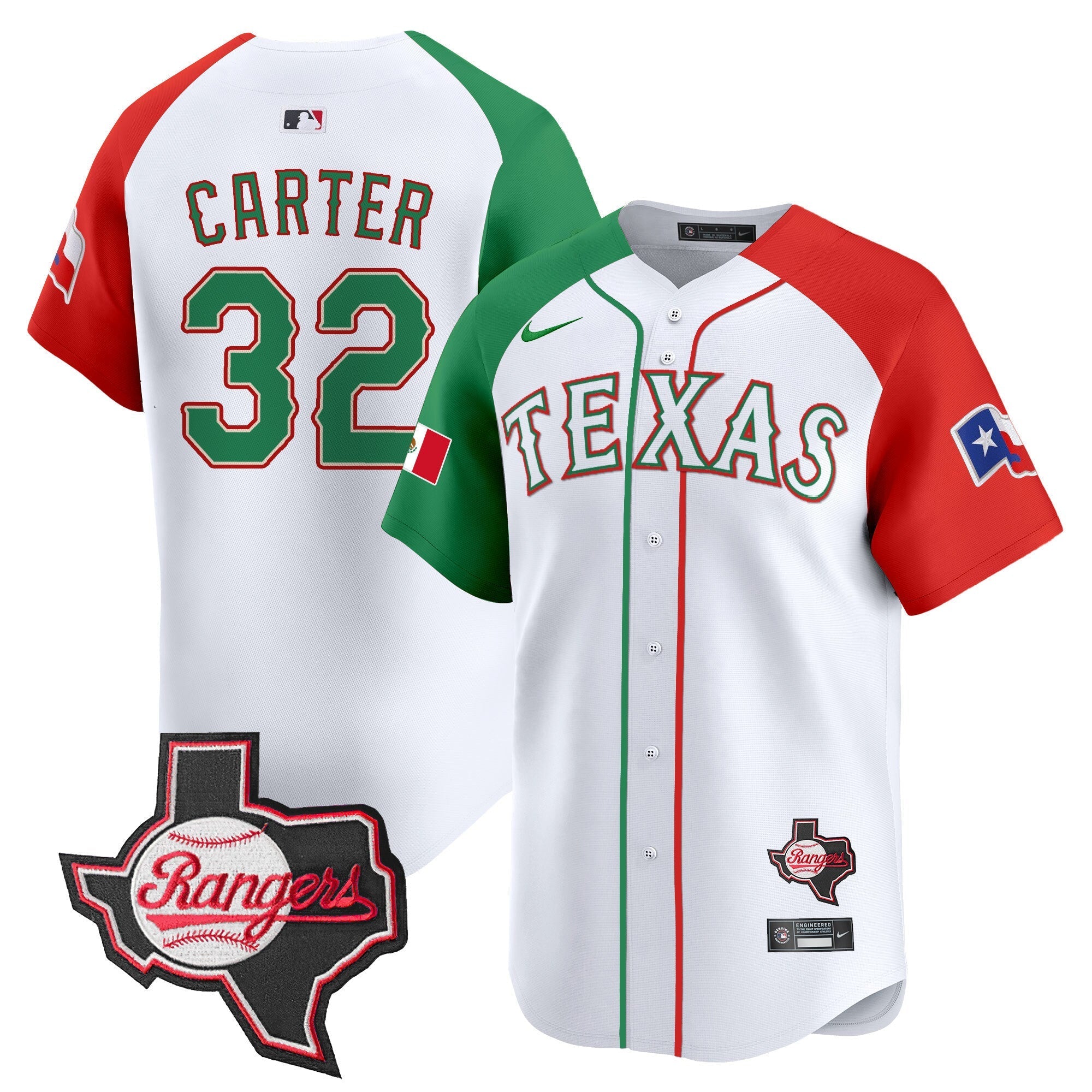 TEX Mexico Texas Patch Vapor Premier Limited Jersey - Stitched