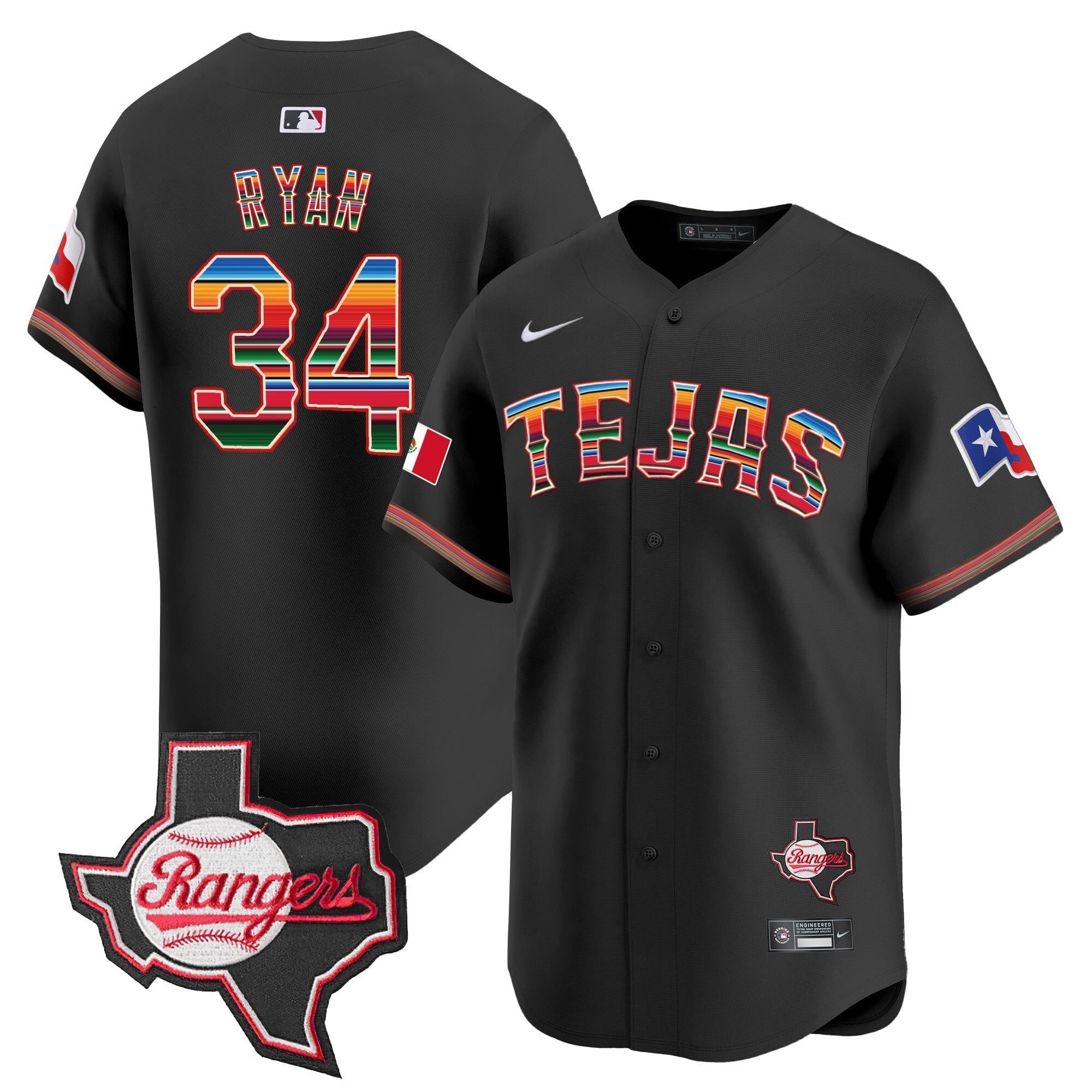 TEX Mexico Texas Patch Vapor Premier Limited Jersey - Stitched