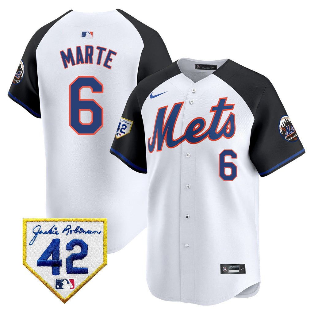 NYM Jackie Robinson Patch Vapor Premier Limited Jersey - Stitched