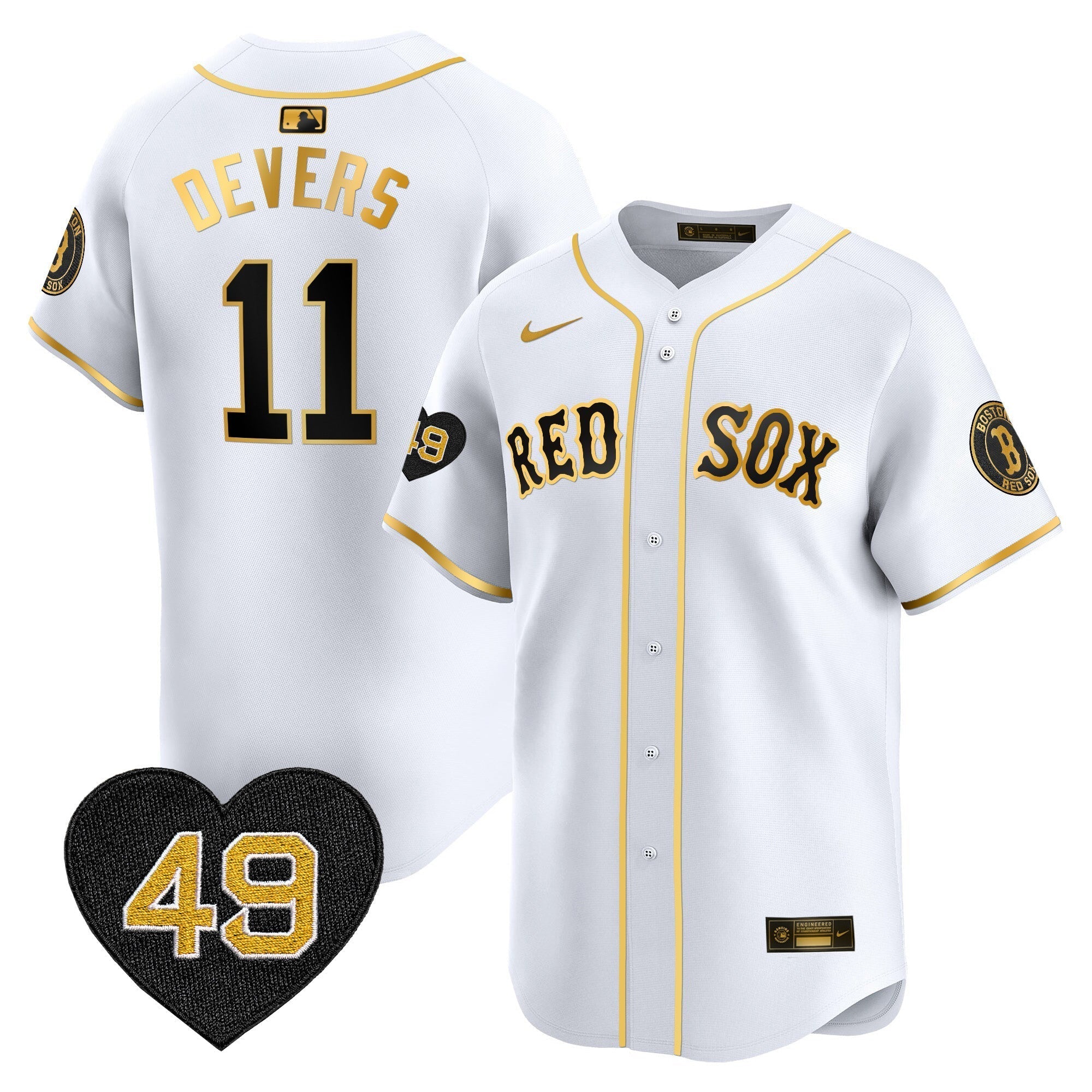 BOS Tim Wakefield Patch Vapor Premier Limited Jersey - Stitched