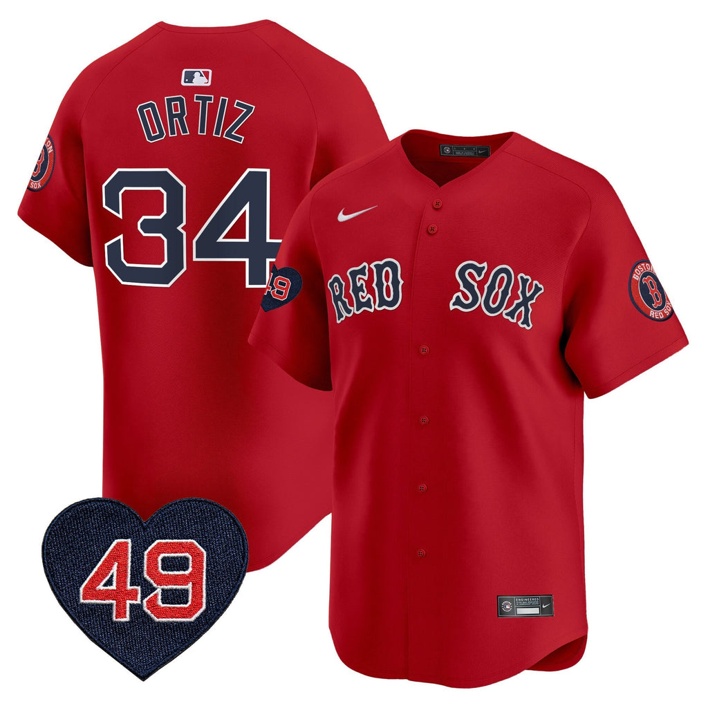 BOS Tim Wakefield Patch Vapor Premier Limited Jersey - Stitched