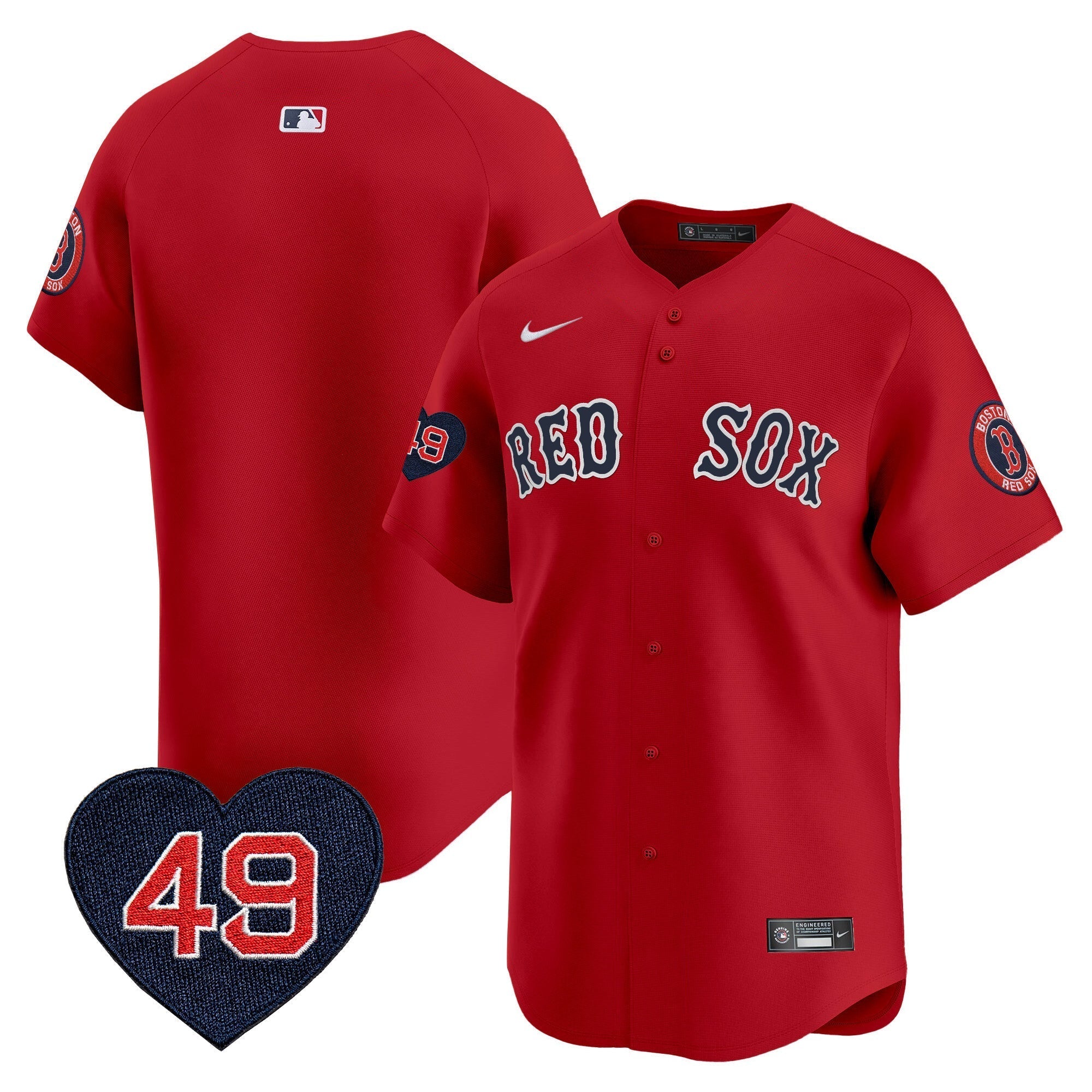 BOS Tim Wakefield Patch Vapor Premier Limited Jersey - Stitched