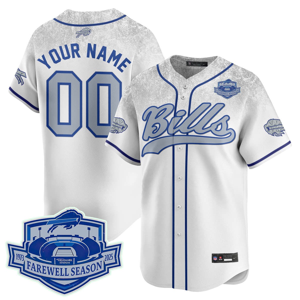 BUF 2025 Baseball Custom Jersey Stitched - Farewell to Highmark Stadium