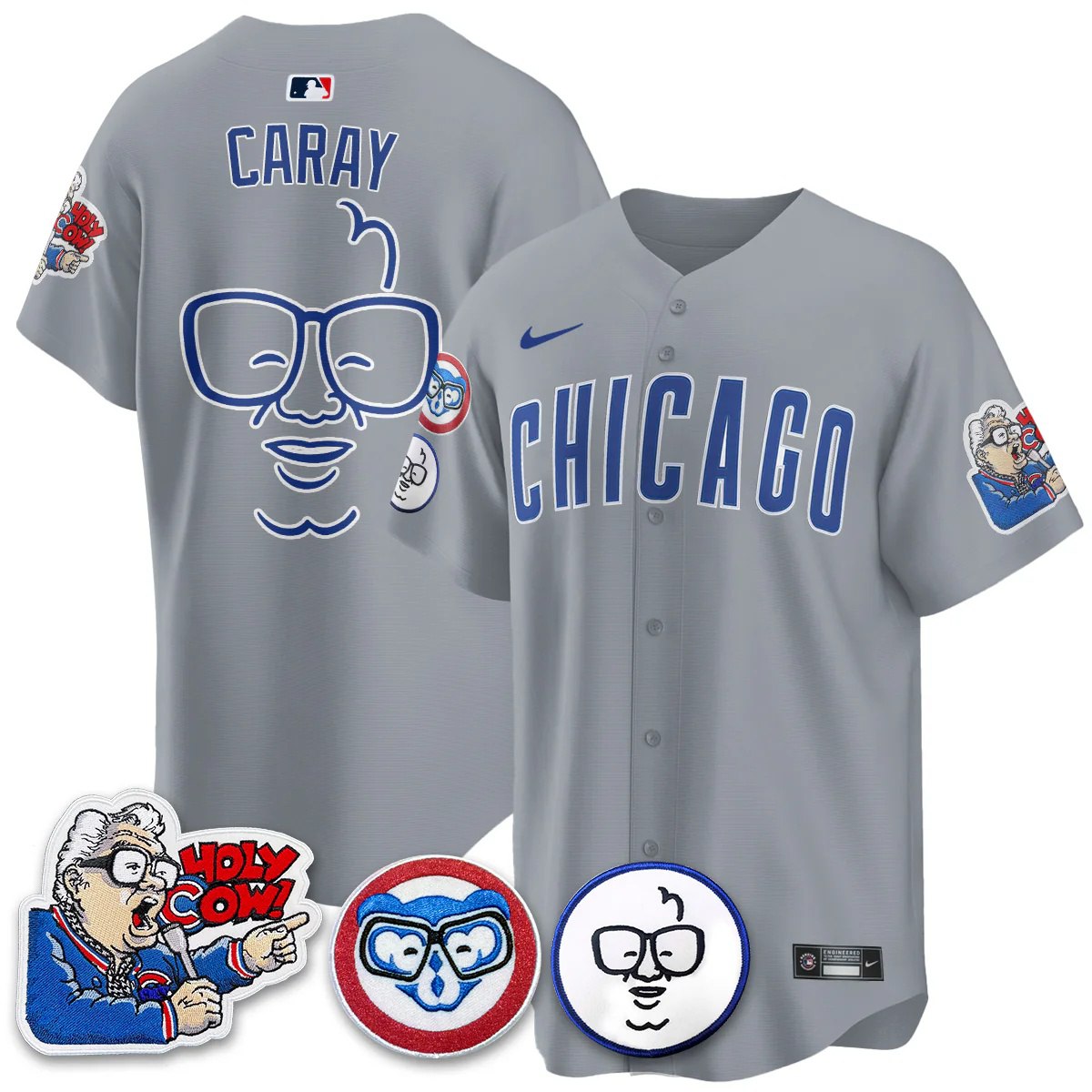 CHC Limited Jersey - Harry Caray "Holy Cow" Patch - All Stitched